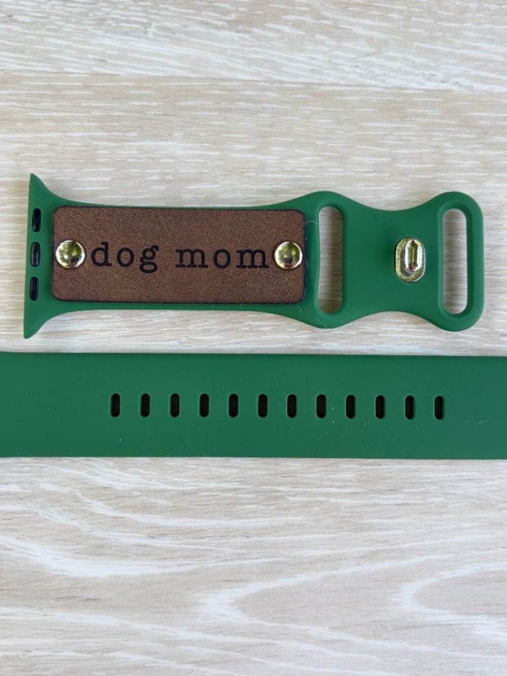 🐾 NEW Dark Green "Dog Mom" Smart Watch Band • 42/44/45/46/49mm
